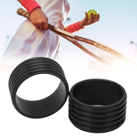 2 Unids/set Raqueta de Tenis Bádminton Cinta de Agarre de Raqueta de Tenis Y Sensación Seca Agarre de Tenis Mango de Raqueta Anillo de Silicona Absorción de Sudor Anillo de Fijación(3*3*3cm-negro)
