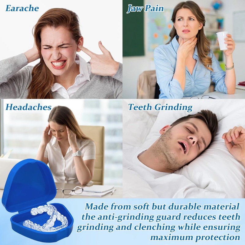 Pack of 6 Grinding Splints for Night in 2 Sizes,