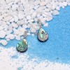Joseph Brothers Teardrop Abalone Shell Four Leaf Clover Earrings for
