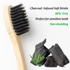 NUDUKO Toothbrush 10 Pack Bamboo Toothbrushes - Eco-Friendly Natural Wooden