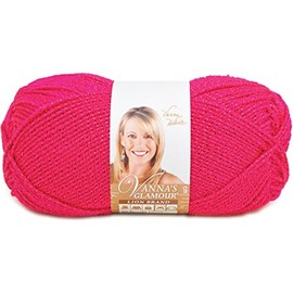 Lion Brand Yarn 861-195 Vanna's Glamour Yarn, Rhinestone Pink