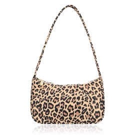 BAUIOREAD Leopard Print Shoulder Bag Cheetah Print Hobo Handbag Women's Leather Vintage Clutch Handbag Purse, Leopard Pattern, S, Leopard pattern, S