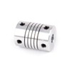 4pcs Aluminum Alloy Flexible Coupler Silver 3mm to 5mm Shaft