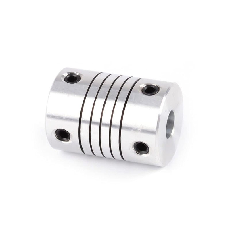 4pcs Aluminum Alloy Flexible Coupler Silver 3mm to 5mm Shaft