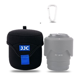 JJC Lens Case Lens Pouch for Sony FE 50mm F1.8 / Canon RF 35mm F1.8 is STM Macro/for Nikon Nikkor Z 24-50mm F4-6.3 Lens and Other Lens Below 78 x 78mm, with Carabiner x 1