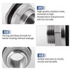 Carvedexquisitely Bulkhead Water Tank Fitting,1" NPT Female Thread,304 Stainless Steel