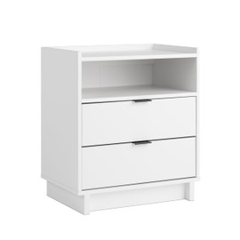 Prepac 2 Drawer Nightstand, Simple White