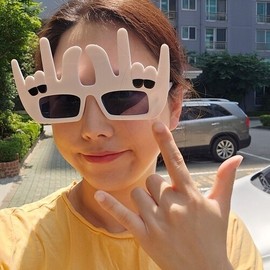 Hip hop stylish piece sunglasses party glasses photo filming props 2ea