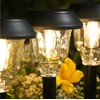 DOESLAG Solar Lights Outdoor Waterproof, 6 Pack Metal Glass Solar