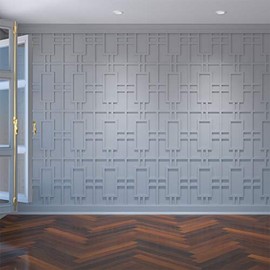 Ekena Millwork WALP16X24HAS Hastings 3/8"T Decorative Fretwork Wall Panels, 15 1/2" W X 23 H, PVC
