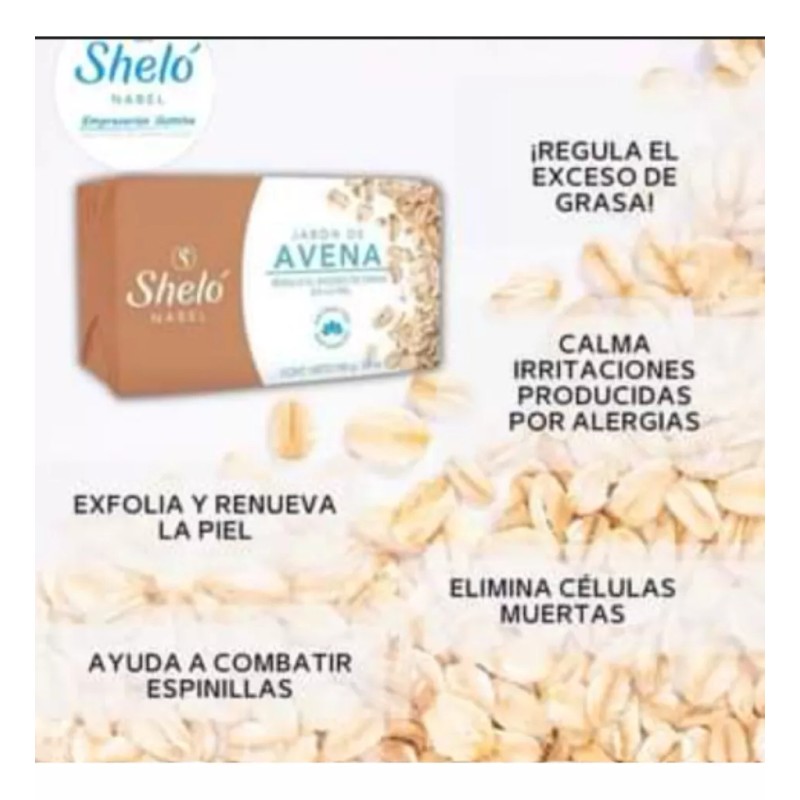 Sheló Nabel Jabon De Avena Y Arroz Limpieza Piel Grasa