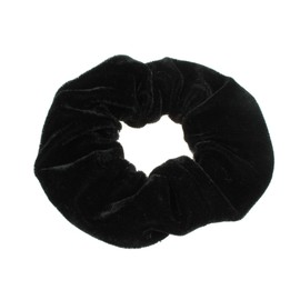 Black Velvet Hair Scrunchie Hair Bobble Hair Elastic Band for Women Girls by Glitz4Girlz
