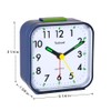 Tinload Small Battery Operated Analog Alarm Clock Silent Non Ticking,