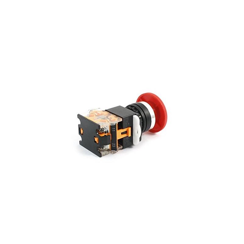 uxcell Self Locking Type Red Mushroom Push Button Switch 440V