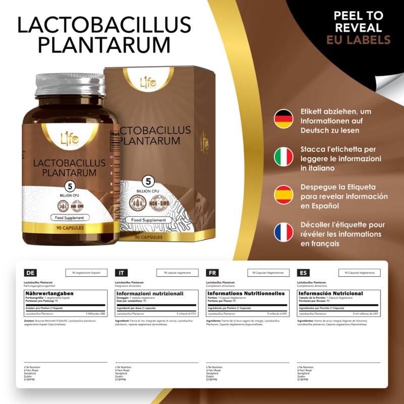 LN Lactobacillus Plantarum | 90 L-Plantarum Capsules - 5 Billion