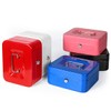 Medium Metal Cash Box with Key Lock Safe and Money