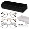 PU Leather Glasses Case with Cleaning Cloth - Magnetic Hard