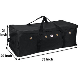 Majestic Ally 1200 D Nylon Fabric Large 44” x 20” x 16” and Extra Large 52" x 27" x21" Heavy-Duty Hay Bale Storage Bag (Black, X-Large)