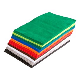 VBS Felt Craft Felt 50 Sheets Approximately 20 x 30 cm Plastic Panels 10 Colours Assorted Colours Kids Craft Craft Felt Coaster Tablemat Felt, Mega Pack, XXL