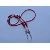 Handmade RED CORAL BEADS EYEGLASSES HOLDER READERS CHAIN NECKLACE LOBSTER
