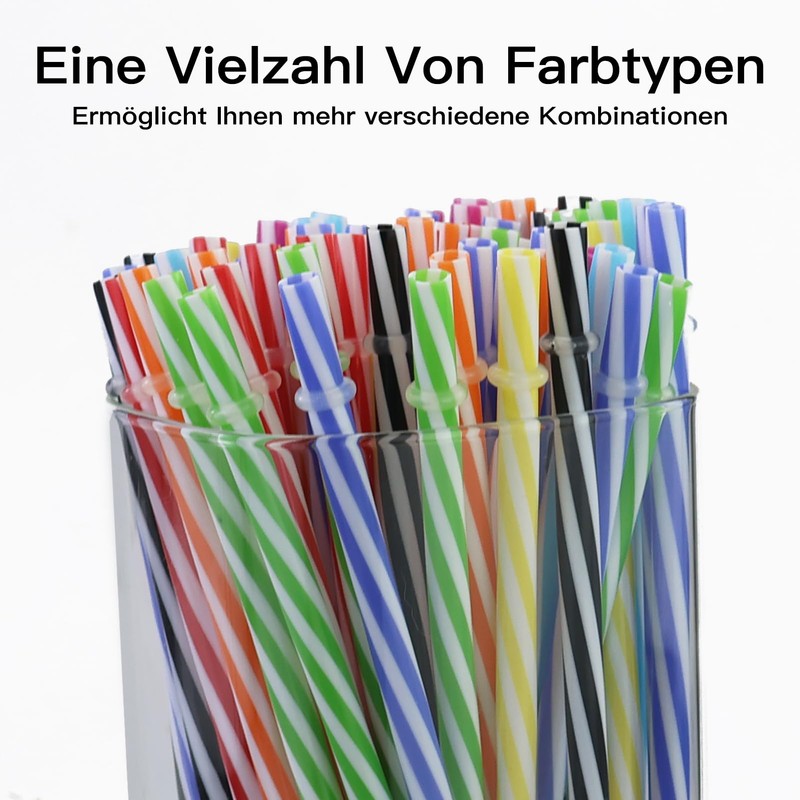 65 Pieces Colorful Plastic Straws, Reusable Hard Straws, with 1