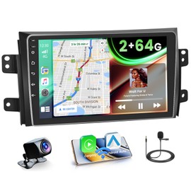 2+64GB Android 15 Car Stereo for Suzuki SX4 2006-2013 Wireless Carplay Android Auto, 9'' Touch Screen Car Radio with GPS Navi, WiFi, Bluetooth Audio Receiver, SWC, FM RDS Tuner, Backup Camera