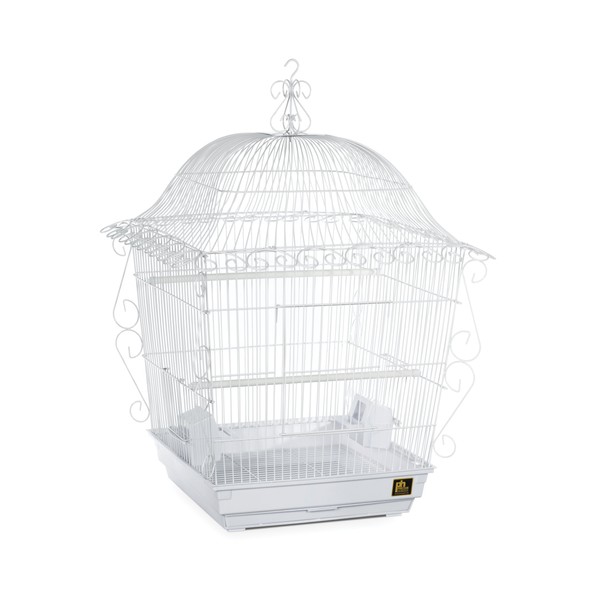 Prevue Pet Products Jumbo Scrollwork Bird Cage 220W White, 18-Inch by 18-Inch by 25-Inch