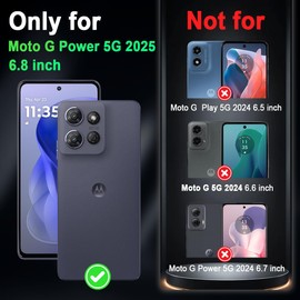 Miqala for Moto G Power 2025 Case,Moto G Play 2025 Case,Glow in The Dark Three Layer Heavy Duty Shockproof Full Body Protection Hard Plastic Bumper+Soft Silicone Case for Motorala G Power 5G 2025,Dark