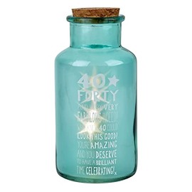 Xpressions Message of Love Light Up Jar 40th Birthday Unisex | Home Décor | 2 x AA, Multicolor, One Size, 63510