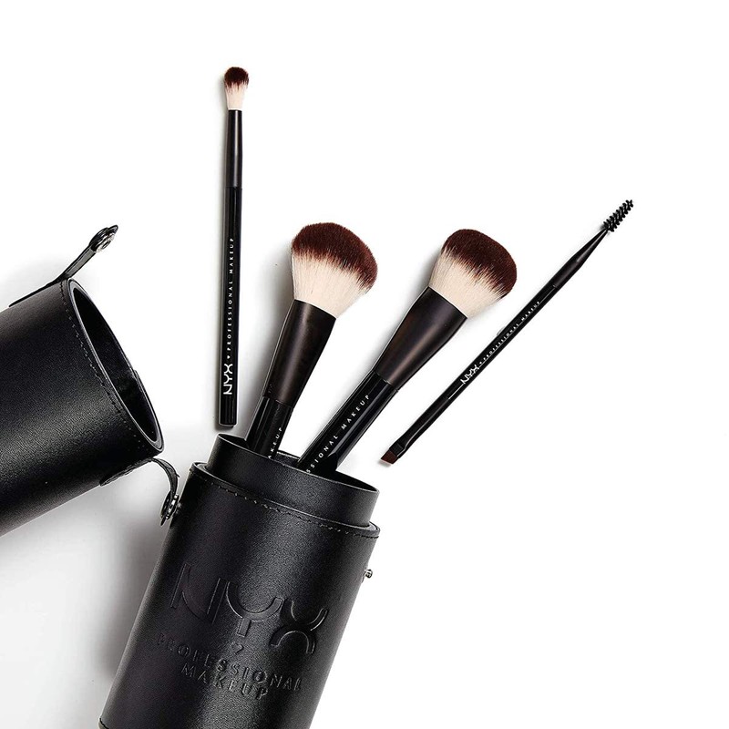NYX Professional Makeup Juego de pinceles de maquillaje sintético de