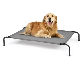 Unbranded Large Dog Bed Elevated Outdoor Raised Pet Cot Indoor Durable Steel Frame