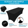 Encell Spandex Tablecloth Rectangular Fitted Tablecloth Protector for Party Banquet
