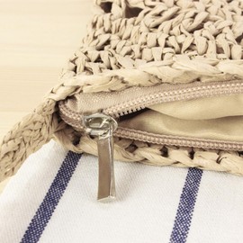Straw Bags For Women Straw Beach Bag Woven Bag Of Straw Wallet,It Is Very Suitable For Summer Vacation And Travel. (Beige)