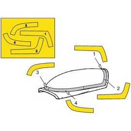 Brengan HAUBRL48156 1/48 Extra EA-300L Canopy Mask (For Branch Guns) Masking Sticker for Plastic Models