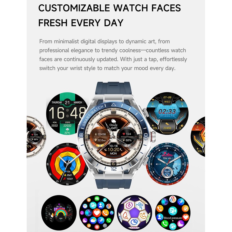 ATEVIX Smart Watch with Earbuds, Bluetooth Calling can Answer and