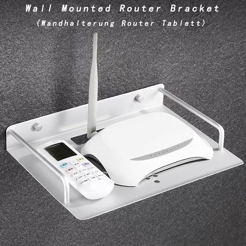 inki Router Shelf, Wall Mount Repeater Rack, Small Projector Wall