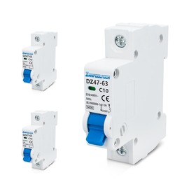 Innfeeltech 3 x 10 Amp 230 V Circuit Breaker MCB Single Pole Type B for DIN Rail Mounting
