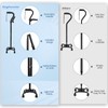 Adjustable Walking Cane for Men & Women with 4-Pronged Base