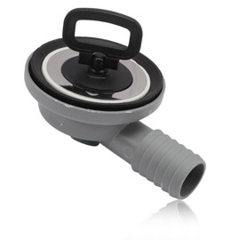 Konuooer Diameter 55 mm Stainless Steel Drain Pipe Drain Fitting for Siphon Motorhome with 20-25 mm Hose Outlet 90° for Caravan, Motorhome, Caravan, Boat