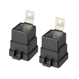 X AUTOHAUX 2 Pcs Waterproof Relay DC 12V 40A, 5 Pin Relay Car Charge Case Black