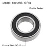 sourcing map Deep Groove Ball Bearings 689-2RS 9 mm Inner