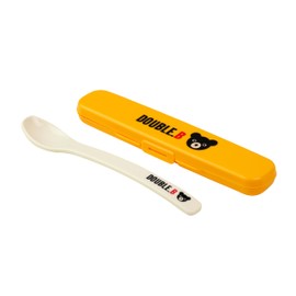 Miki House 66-7005-958 Double Bee Spoon Set, Baby Food, Baby Dishes, Bears, Made in Japan, For Boys, Girls, Babies, Kids, Children, Yellow