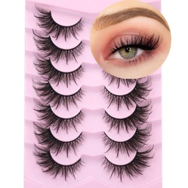 Kiromiro Fox Eye Lashes Wispy Faux Mink Lashes Fluffy Fairy Cat Eye Lashes That Look Like Extensions Spiky Fake Eyelashes Natural Look