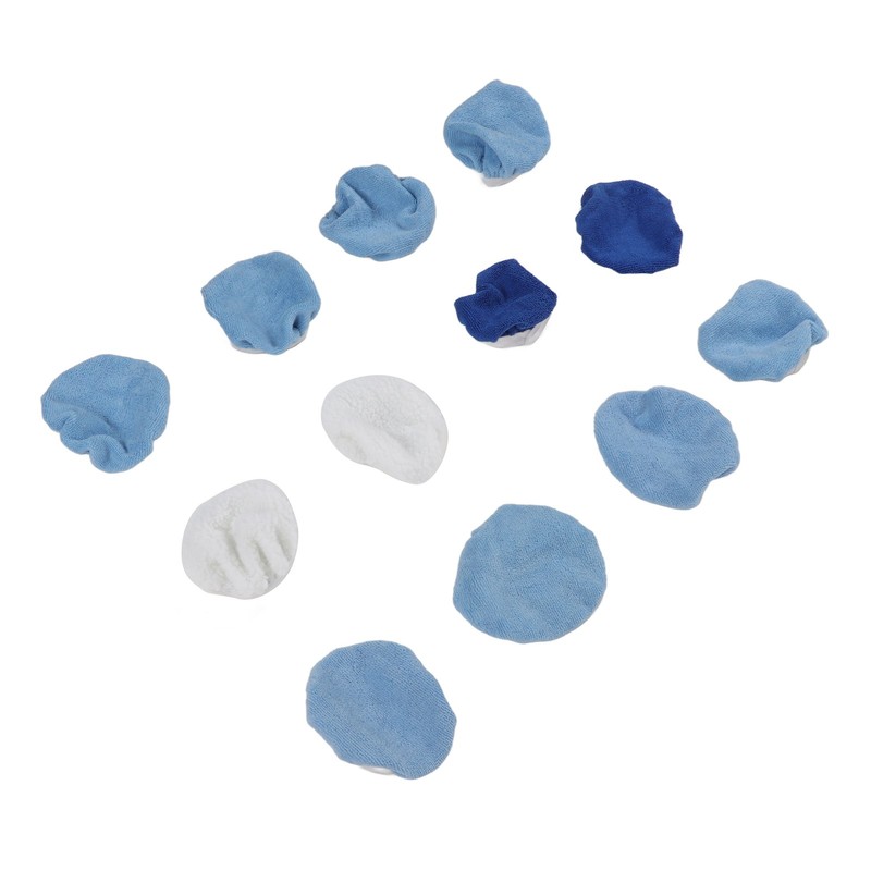12pcs Car Polishing Pad Bonnet Set Strong Adsorbing Microfiber Synthetic