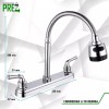 Prez Grifo Mezcladora Fregador Llave Inoxidable Flexible Sp-80094