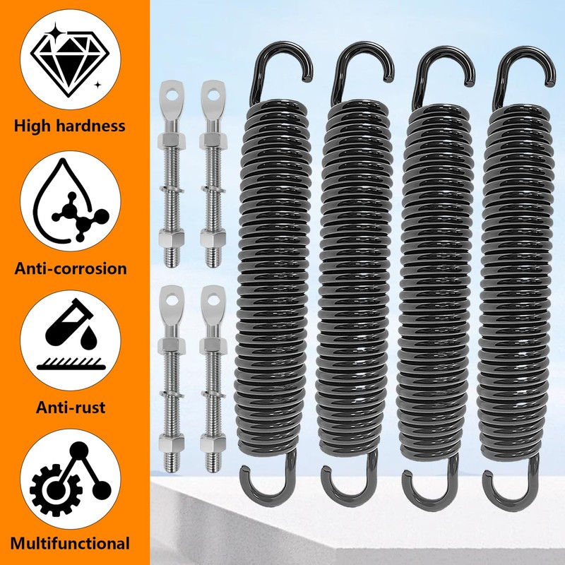 FBSCTMH 4 Packs Snow Plow Trip Springs with EyeBolts Compatible