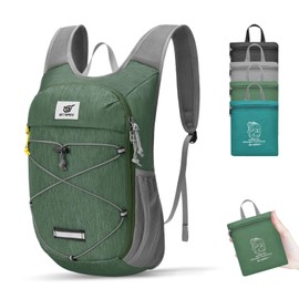SKYSPER Foldable Hiking Backpack - 15L Small Lightweight Daypack Breathable Travel Backpacks for Men Women