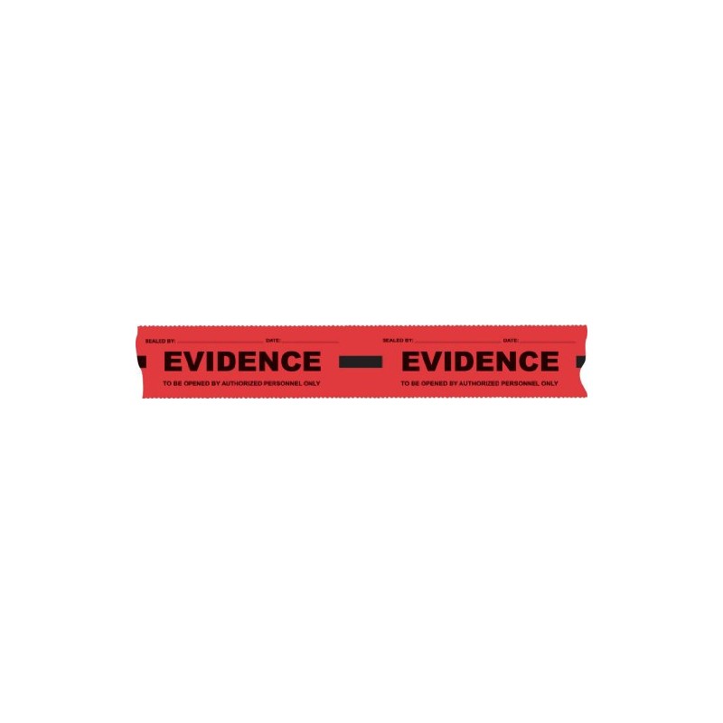 "evidence" sawtooth security tape - red