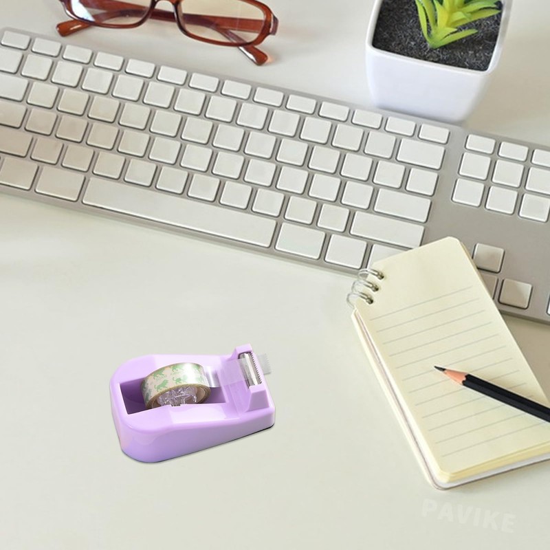 PAVIKE Tape Dispenser, Tape Cutter, Mini Size, Tabletop Tape Holder,