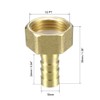 sourcing map Brass Barb Hose Fitting Connector Adapter 10mm Barbed